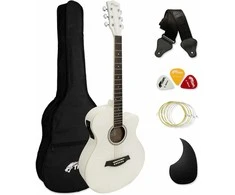 Tiger Akustinė elektrinė gitara, balta