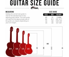 Tiger Beginner 1/2 dydžio klasikinė gitara, mėlyna