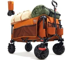TIMBER RIDGE sulankstomas transportavimo vežimėlis su dideliais ratais, 100 kg maksimali apkrova, EU-TR-21727