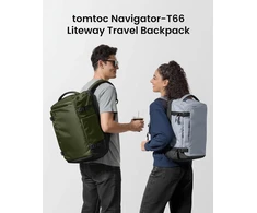tomtoc kelioninė kuprinė 40 l, vandeniui atspari, tinka 17,3 colių nešiojamam kompiuteriui, T66M1T1