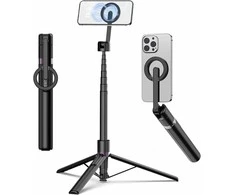 TONEOF magnetinis 173 cm aliuminio telefono trikojis su Bluetooth pulteliu, juodas