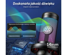 TONOR TC-310 stalinis USB kondensatorinis kardioidinis mikrofonas su RGB apšvietimu