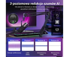 TONOR TD510 Air S H+ dinaminis žaidimų mikrofonas su USB/XLR ir AI triukšmo slopinimu