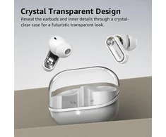 TOZO belaidės į ausis įdedamos ausinės Crystal Pods Bluetooth 5.4 su hibridiniu ANC T11147