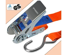 Transportavimo dirželių rinkinys su įtempėju ir kabliukais, 2,5 cm x 6 m, 4 vnt., 700 kg