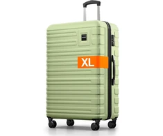 Kelioninis Travely XL kietas rankinio bagažo lagaminas, 100 l, polikarbonatas, 4 ratukai, TSA spyna, žalias