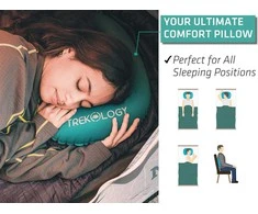 Trekology pripučiama kelioninė pagalvė ALUFT 2.0, lengva, kompaktiška, ergonominė, oranžinė