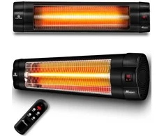 TRESKO infraraudonųjų spindulių šildytuvas, 2500 W, su nuotolinio valdymo pultu, sieninis modelis, THSL-009