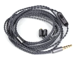 Tripowin ausinių keitimo laidas su mikrofonu 3,5 mm ir 0,78 mm 2 kontaktų jungtimi Grace