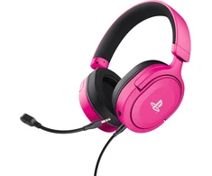 Trust Gaming GXT 498 Forta laidinės PS5 žaidimų ausinės su mikrofonu, 50 mm, rožinės, 25557