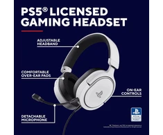 Trust Gaming GXT 498W Forta laidinės PS5 žaidimų ausinės su nuimamu mikrofonu, 50 mm