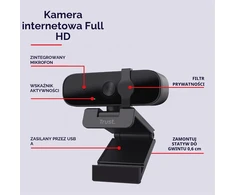 Trust internetinė kamera Full HD 1080p USB su mikrofonu ir objektyvo uždanga 26043
