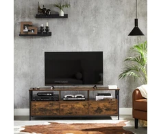TV staliukas VASAGLE televizoriaus spintelė iki 65 colių, 147 × 40 × 50 cm, su 3 stalčiais LTV301B01