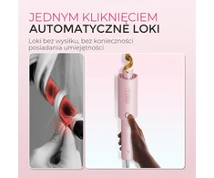 TYMO automatinės plaukų garbanojimo žnyplės 25 mm, 160–210 °C, rožinės, HC503N