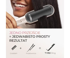 TYMO plaukų tiesinimo šepetys su keramine keratino danga, 5 temperatūros režimai HC100G
