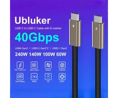 Ubluker USB-C į USB-C laidas USB4 40 Gbps 1.5 m 240 W Thunderbolt 4 UB4105M