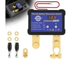 UCkasayfy nuotoliniu būdu valdomas 12 V 240 A akumuliatoriaus atjungiklis su LED įtampų indikatoriumi BS005