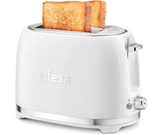 Ufesa Classic Pinup vintage skrudintuvas, 850 W, 2 plačios angos, baltas