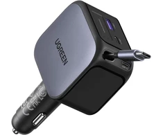 UGREEN automobilinis įkroviklis 145 W su USB-C kabeliu ir 4 prievadais EC604