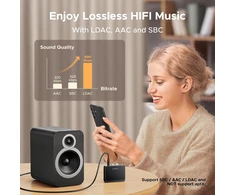 UGREEN Bluetooth garso imtuvas 6.0 su LDAC, 3.5 mm ir RCA išvestimis