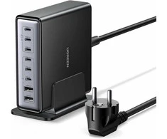 UGREEN GaN USB-C stalinė įkrovimo stotelė 200 W, 8x USB (6x USB-C, 2x USB-A), juoda
