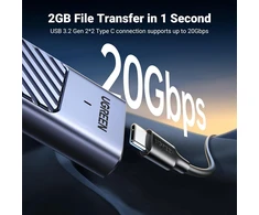 UGREEN M.2 NVMe ir SATA SSD dėklas USB-C 3.2 Gen 2x2 20 Gbps 35576