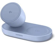 UGREEN magnetinis belaidis įkroviklis Qi2 15 W dviem įrenginiams W701
