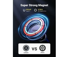 UGREEN magnetinis MagSafe automobilinis telefono laikiklis, juodas, 90527