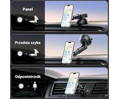 UGREEN magnetinis MagSafe automobilinis telefono laikiklis 2‑in‑1, mėlynas, 25704