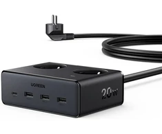 UGREEN maitinimo juosta 6 viename su 2 Schuko lizdais ir USB-C 20 W 45035