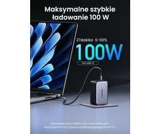 UGREEN Nexode X 100W GaN kompaktiškas 3x USB-C/USB-A sieninis įkroviklis, juodas