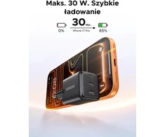 UGREEN tinklo įkroviklis USB-C 30 W su 3 USB-C prievadais, GaN, 85075