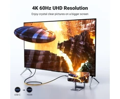 UGREEN USB-C į HDMI laidas 4K 60 Hz, 2 m, Thunderbolt 5/4/3, 50571