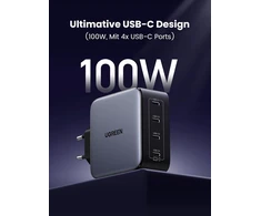 UGREEN USB-C įkroviklis 100 W, 4 USB-C lizdai, GaN, PPS, PD, Nexode 35534
