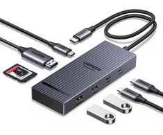 UGREEN USB-C šakotuvas 8 jungčių su HDMI 4K 60 Hz ir PD 100 W, 75027