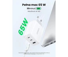 UGREEN USB-C tinklo įkroviklis 65 W su 3 prievadais ir PPS, CD275