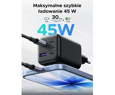 UGREEN Zapix 45 W GaN tinklo įkroviklis su 4 USB-C ir USB-A jungtimis, 85078