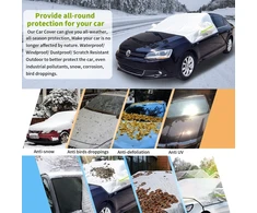UIHOL automobilio priekinio stiklo uždangalas SUV su veidrodėlių uždangalais, 235 x 135 cm