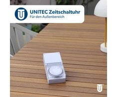 Unitec mechaninis dieninis laikmatis, IP44, 15 min intervalas, analoginis, baltas, 30981:UNITEC