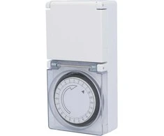 Unitec mechaninis dieninis laikmatis, IP44, 15 min intervalas, analoginis, baltas, 30981:UNITEC