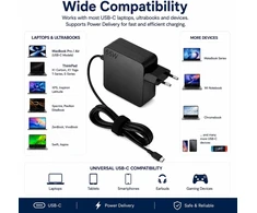 Universalus USB-C kroviklis nešiojamiesiems kompiuteriams, 65 W, Power Delivery, 1,75 m kabelis