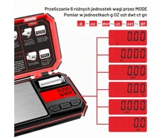 UNIWEIGH kišeninės skaitmeninės svarstyklės 200 g, 0,01 g tikslumas, P2-200-R