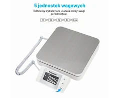 UNIWEIGH siuntinių svarstyklės su LCD ekranu, tara, 88 lb apkrova ir 0,1 oz tikslumu UNI-SK4