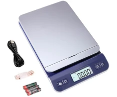 UNIWEIGH siuntų svarstyklės iki 39 kg su taros ir svorio fiksavimo funkcijomis UW-QP-S7-Mėlyna