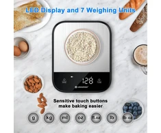 UNIWEIGH skaitmeninės virtuvinės svarstyklės su LED ekranu, 5kg, UNI-K2018