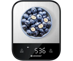 UNIWEIGH skaitmeninės virtuvinės svarstyklės su LED ekranu, 5kg, UNI-K2018
