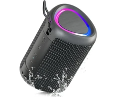 UOHHBOE belaidė Bluetooth kolonėlė 15W, TWS, IPX5, LED apšvietimas, AUX, 2500mAh, LYYX03N