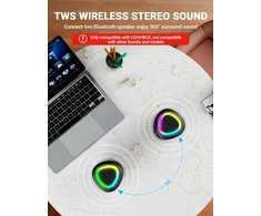 UOHHBOE belaidė Bluetooth kolonėlė 15W, TWS, IPX5, LED apšvietimas, AUX, 2500mAh, LYYX03N