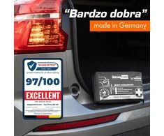 Upgrade4cars automobilinė pirmosios pagalbos vaistinėlė pagal DIN 13164:2022, EH1-juodas