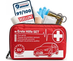Upgrade4cars automobilinė pirmosios pagalbos vaistinėlė pagal DIN 13164:2022, 42 dalių, EH2